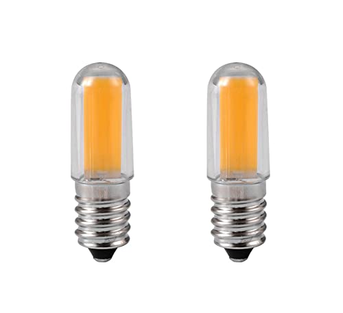 E14 LED Glühbirnen 2W 25W Entspricht T16 klar Glühbirnen Dimmbar Warmweiß 2700K Kleine Edison-Schraube Salz-Lampe für Nachtlicht, Herd-Hoods Bulbs, Deckenventilator, Tischlampen (2) von ShuoHui