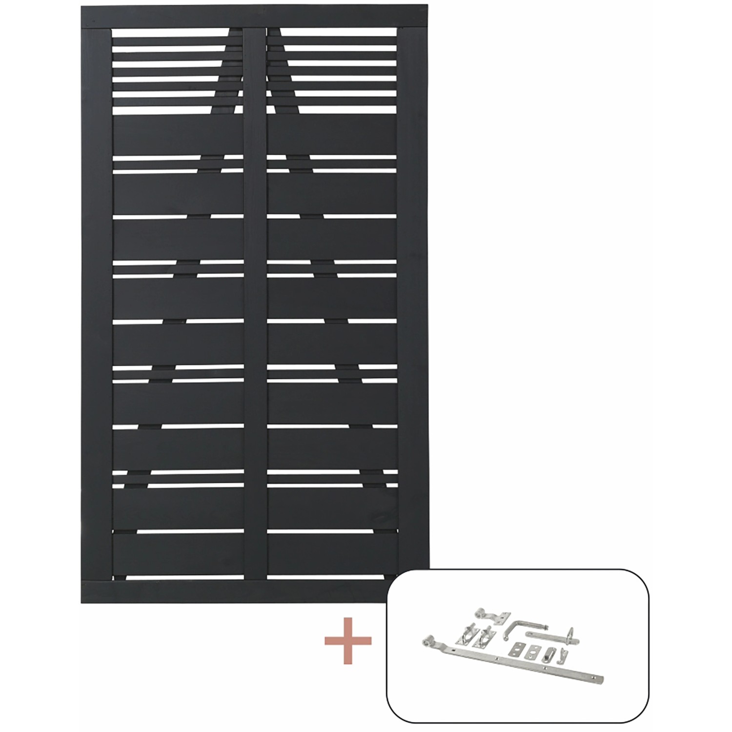 Einzeltor Silence Nadelholz Schwarz 100 cm x 170 cm von -