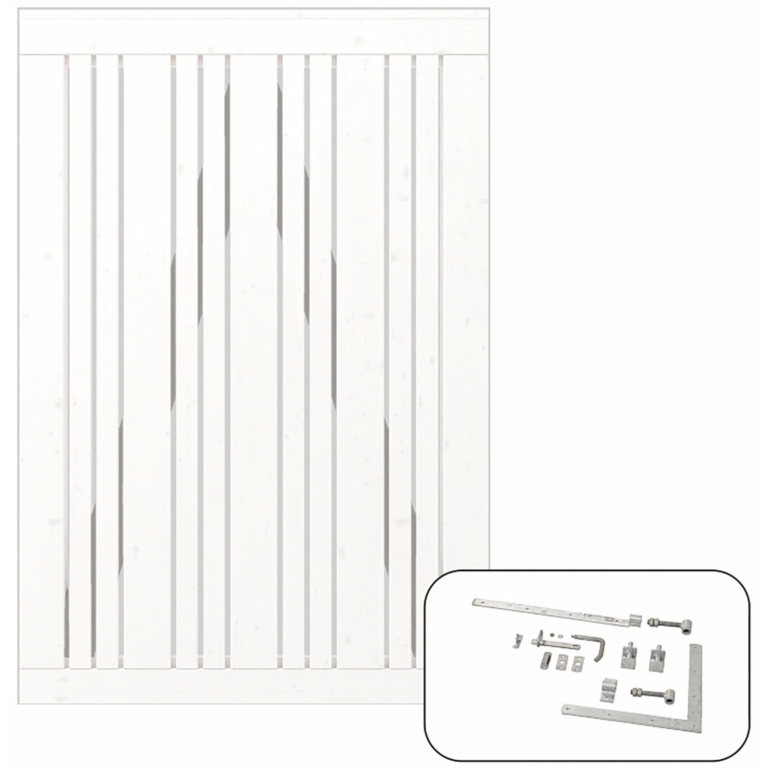 Einzeltor Tangent Nadelholz Weiß 95 cm x 140 cm von -