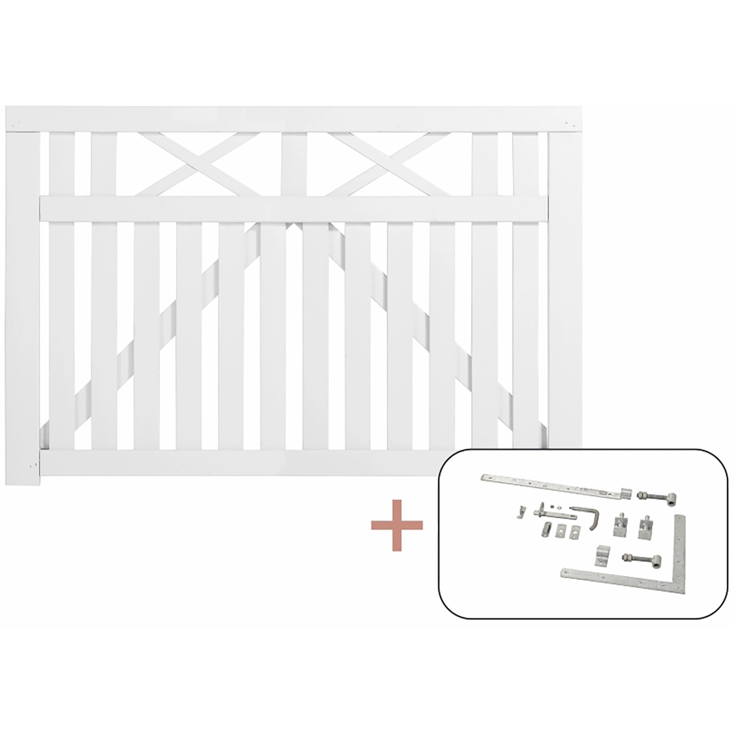 Einzeltor Vinesse Nadelholz Weiß 150 cm x 98 cm von -
