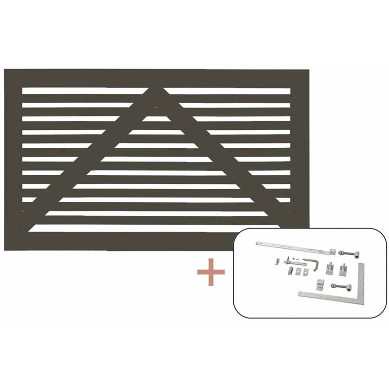 Plus Holz EinzeltorTokyo Nadelholz Umbragrau 150 cm x 90 cm von Plus