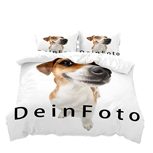 通用 Foto-Kissen Selbst Bettwäsche mit Foto individuell Bedruckt Personalisierte Geschenk-Idee Bettbezug mit eigenem Foto von 通用