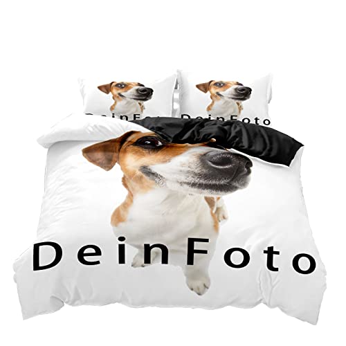 通用 Foto-Kissen Selbst Bettwäsche mit Foto individuell Bedruckt Personalisierte Geschenk-Idee Bettbezug mit eigenem Foto von 通用