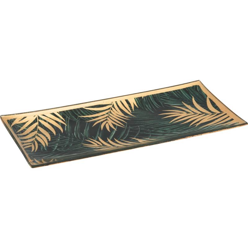 Glasplatte Dark Wonder 0,5 cm x 10 cm x 21 cm Schwarz-Gold von -