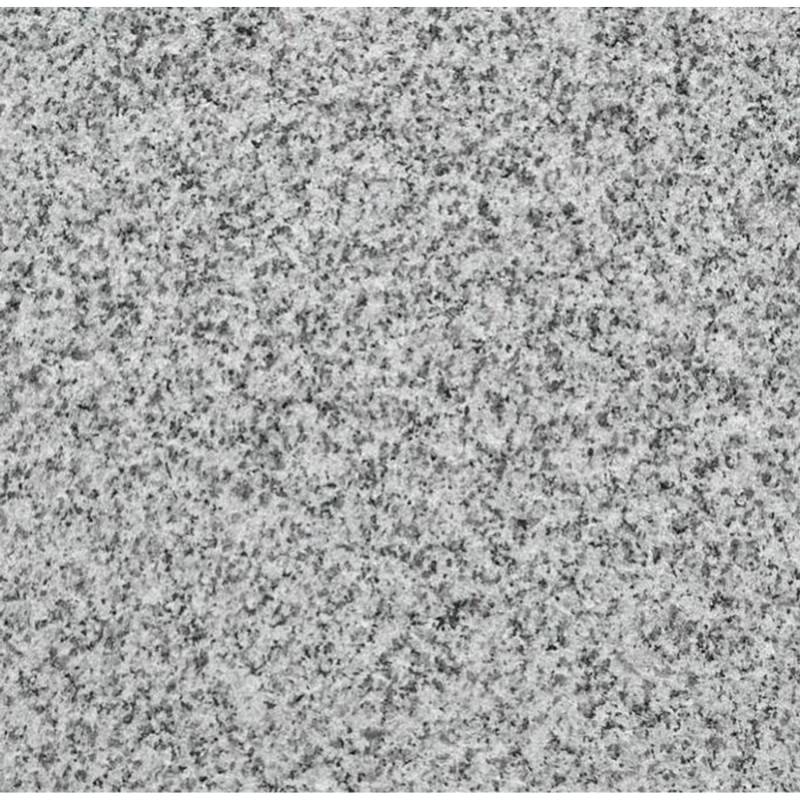 Granit Terrassenplatte Grau gesägt geflammt und gebürstet 40 x 40 x 3 cm von -