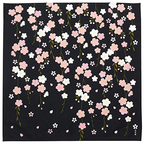 HAMAMONYO Furoshiki Wickeltuch Weinende Kirschblüten der Nacht von 濱文様