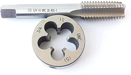 HUAZHICHUN 1 Stück 3/4-10 UNC Gewindebohrer + 1 Stück 3/4-10 UNC Schneideisen, HSS Gewindebohrer und Schneideisen Set Rechtshänder HUAZHICHUN 1 Stück 3/4-10 UNC Gewindebohrer + 1 Stück 3/4-10 UNC Schneideisen, HSS Gewindebohrer und Schneideisen Set Rechtshänder von 通用