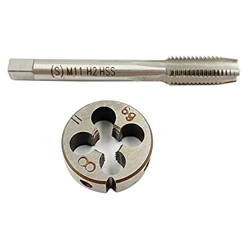 HUAZHICHUN 1 Stück M11 × 1,5 mm Gewindebohrer und Schneideisen Set Rechtshänder Gewindebohrer von 通用