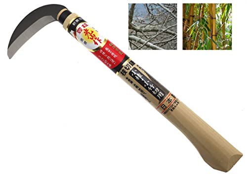 豊稔企販(HOUNEN KIHAN) Japanische Handsichel Stahl Yasuki Holzschnitt Zweig Bambus Gartenwerkzeug Gartenarbeit Sichel Hergestellt in Japan von 豊稔企販