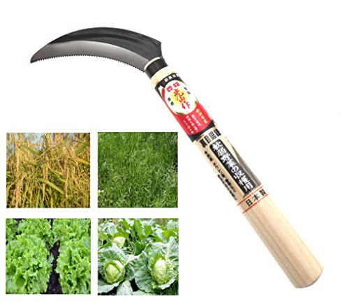 Japanische Sichel Handzahnsäge Stahl SK-5 Ernte Gemüse Gemüsegarten Unkraut jäten Gartenwerkzeug Gartenarbeit Handsichel Hergestellt in Japan Japanische Sichel Handzahnsäge Stahl SK-5 Ernte Gemüse Gemüsegarten Unkraut jäten Gartenwerkzeug Gartenarbeit Handsichel Hergestellt in Japan von 豊稔企販
