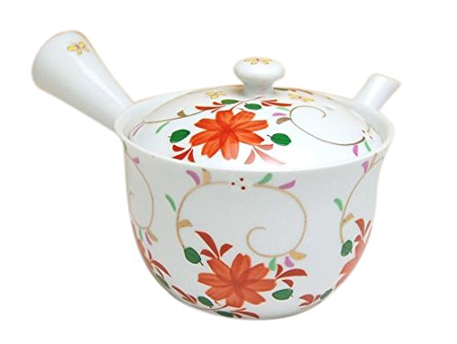 Japanische Teekanne Kyusu für eine Person Keramik 8 fl oz Arita Imari ware Made in Japan Porzellan Teekanne für grünen Tee Hana koubou von 有田焼やきもの市場