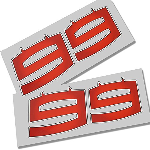 ! Jorge Lorenzo '99' Double Devil Grafiken Aufkleber Aufkleber X 2 von !
