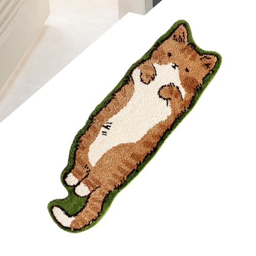Katzenteppiche – Katzen-Teppich für Schlafzimmer, Katzen-Badematte, rutschfester Cartoon-Katzen-Teppich, saugfähiger Teppich, weiche Nachttischmatte, Amal-Dusch-Bodenmatte, Haustier-Rägroom-Dekoration von ノーブランド品