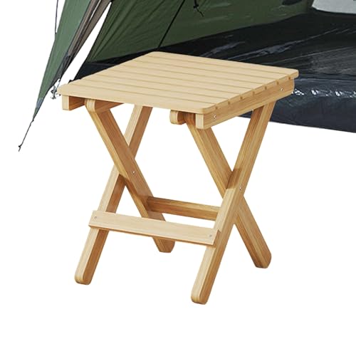 Klapphocker – Tragbarer Hocker | Holzhocker | Klappbarer Tritthocker | Leichte Klapptritt | Strapazierfähige Outdoor-Klappfußstütze für drinnen Wandern Angeln Camping von ノーブランド品