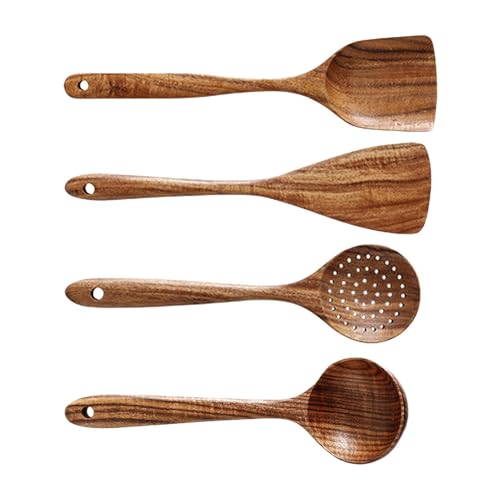 Kochgeschirr aus Holz – Holzutensilien-Set zum Kochen | Holzutensilien-Set | Set mit 4 sicheren Kochlöffeln aus Naturholz, langer Griff, Kochgeschirrspatel, Antihaft-Küchenset zum Mischen Kochgeschirr aus Holz – Holzutensilien-Set zum Kochen | Holzutensilien-Set | Set mit 4 sicheren Kochlöffeln aus Naturholz, langer Griff, Kochgeschirrspatel, Antihaft-Küchenset zum Mischen von ノーブランド品