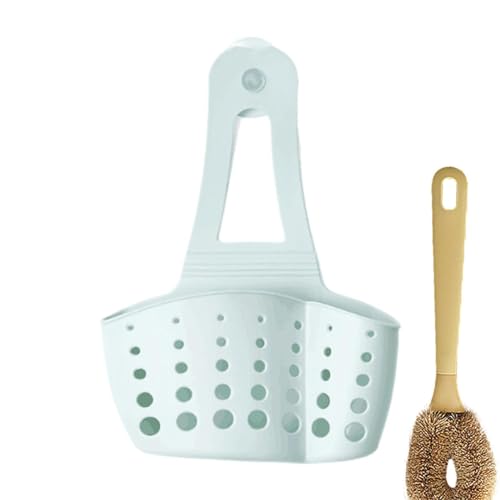 Küchenspüle Korb Wohnzimmer Korb Küchenregal Korb Saugnapf Hängender Aufbewahrungskorb Küchenspüle Organizer Weicher Aufbewahrungskorb Küche Theke Korb Spülkorb Organizer von ノーブランド品