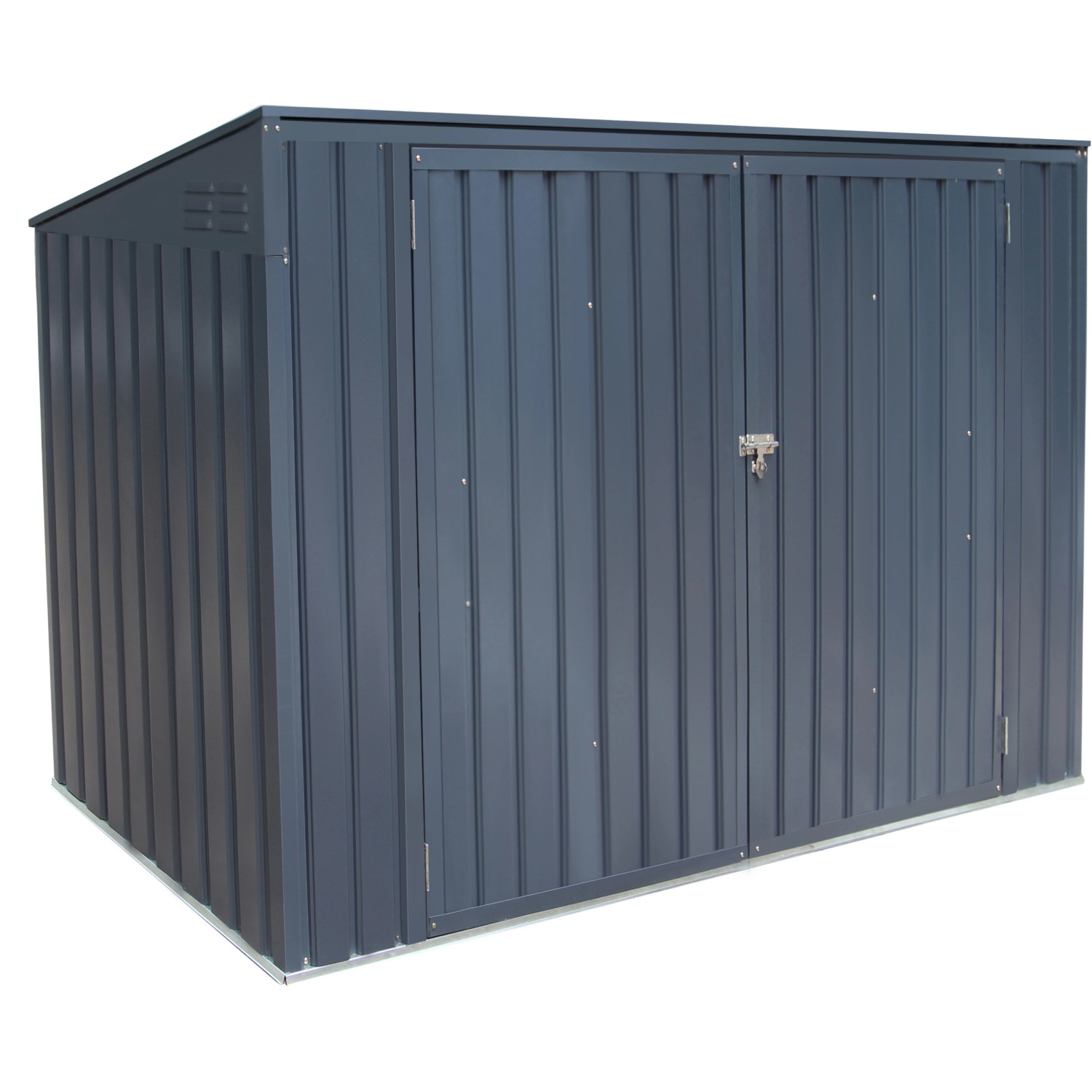 Metall Mülltonnenbox Grau für 3 Mülltonnen 240 Liter 131 cm x 235 cm x 100 cm Metall Mülltonnenbox Grau für 3 Mülltonnen 240 Liter 131 cm x 235 cm x 100 cm von -