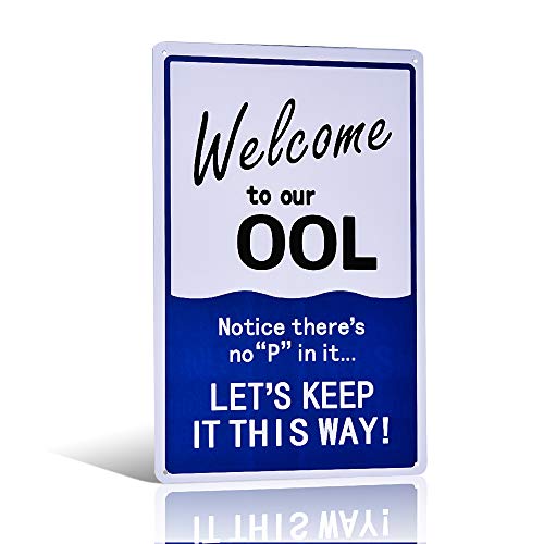 不适用 Metallschild mit Aufschrift "Welcome to our ool note there is no p" von 不适用