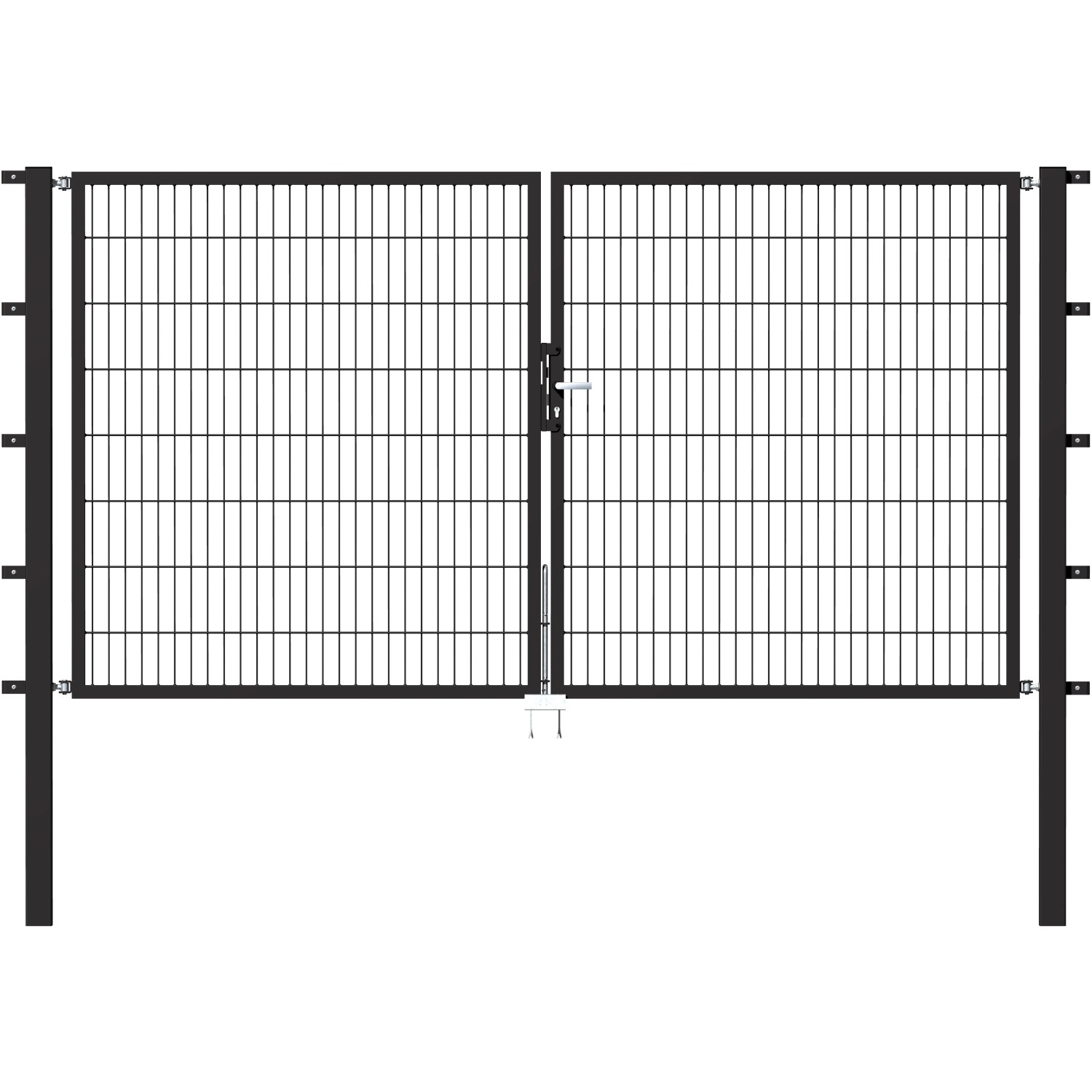 Metallzaun Doppeltor für Doppelstabmatte Anthrazit 200 cm x 300 cm Metallzaun Doppeltor für Doppelstabmatte Anthrazit 200 cm x 300 cm von -