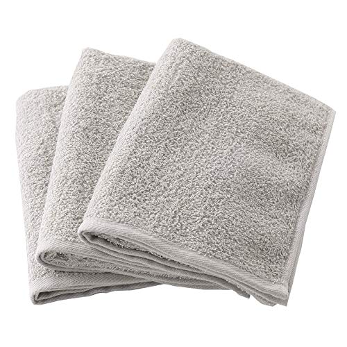 ムコタオル Muko Towel Tägliches Handtuch, etwas dünner, Senshu-Handtuch, hergestellt in Japan, 100 % Baumwolle, wasserabsorbierend, 3 Handtücher in derselben Farbe, Champagner von ムコタオル