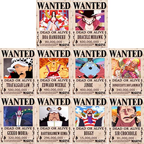 通用 One Piece Wanted Poster 42 cm × 29 cm Anime Wandaufkleber (Shichibukai) von 通用