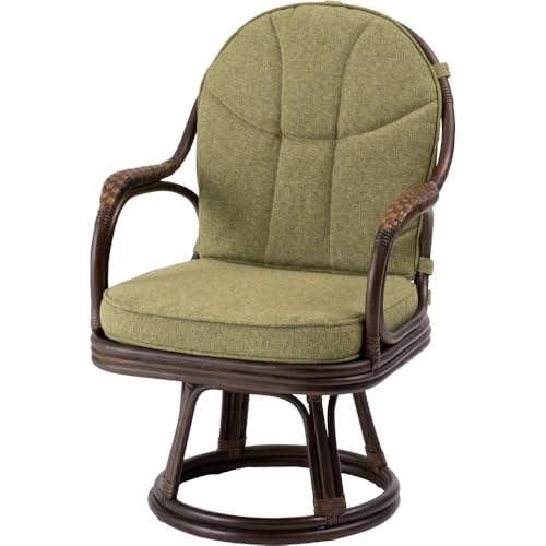 パレットライフ PaletteLife Rattanstuhl, drehbar, 360° drehbar, Matcha-Grün, Geschenk im Zen-Stil von パレットライフ
