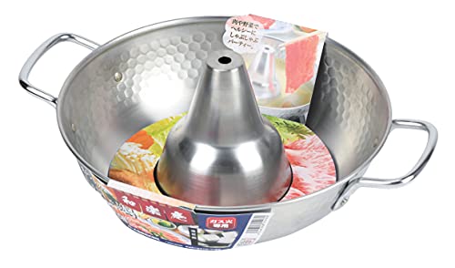 Pearl Metal HB-5969 Shabu Shabu Topf, 10,2 Zoll (26 cm), Edelstahl, Made in Japan, nur für Gasherde von パール金属株式会社