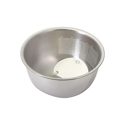 Pearl Metal HB-6765 Reisschärferschüssel, Sieb, Abtropfgestell, 3-Wege, spülmaschinenfest, 18-8 Edelstahl, hergestellt in Japan, hergestellt in der Präfektur Tsubame Niigata von パール金属株式会社