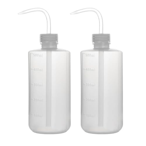 Chemical Wash Bottle,Squeeze Wash Bottle,Chemische Waschflaschen,Kunststoff Squeeze Flasche Laborflasche Waschflasche aus LDPE Material,für Laborreinigung Pflanzenbewässerung 500 ml 2 Stück von Hundredweat