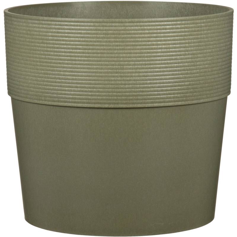 Scheurich Pflanzgefäß Groove Ø 17 cm Khaki Kunststoff von -