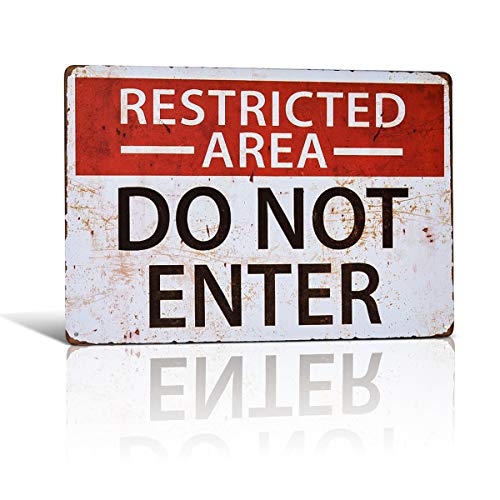 不适用 Schild mit Aufschrift "Restricted Area", Vintage-Stil, Aufschrift "Do Not Enter" von 不适用