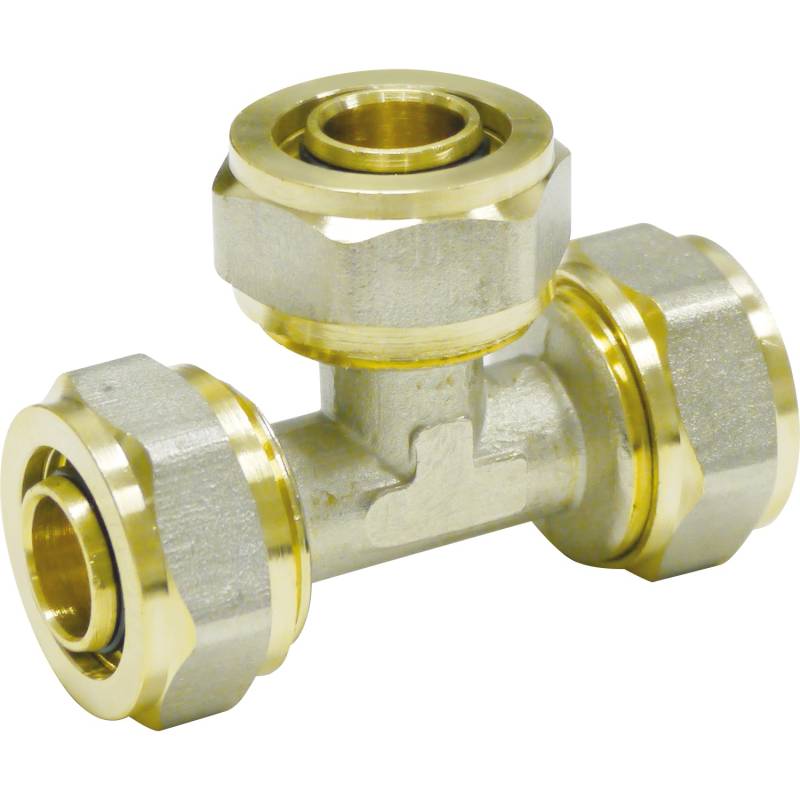 Schraubfitting Reduzier T-Stück Messing 20 x 16 x 20 mm von -