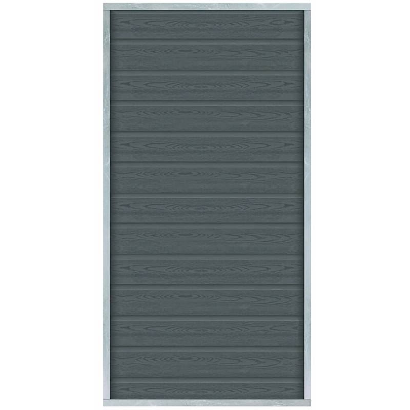 Plus Holz Sichtschutzzaun Artura WPC Schiefergrau 90 cm x 175 cm von Plus