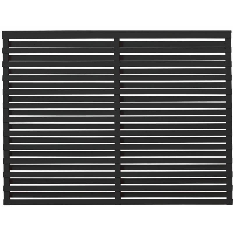 Plus Holz Sichtschutzzaun Osaka Nadelholz Schwarz 180 cm x 136 cm von Plus