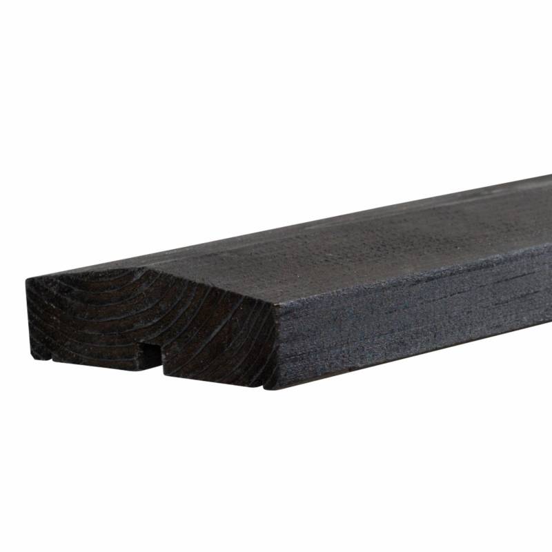 Sichtschutzzaun Plank Nadelholz Schwarz 174 cm x 129 cm von -