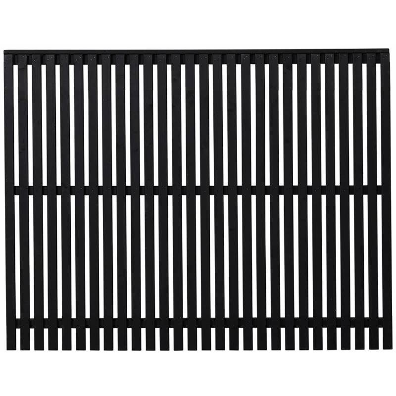 Plus Holz Sichtschutzzaun Sendai Nadelholz Schwarz 180 cm x 140 cm von Plus