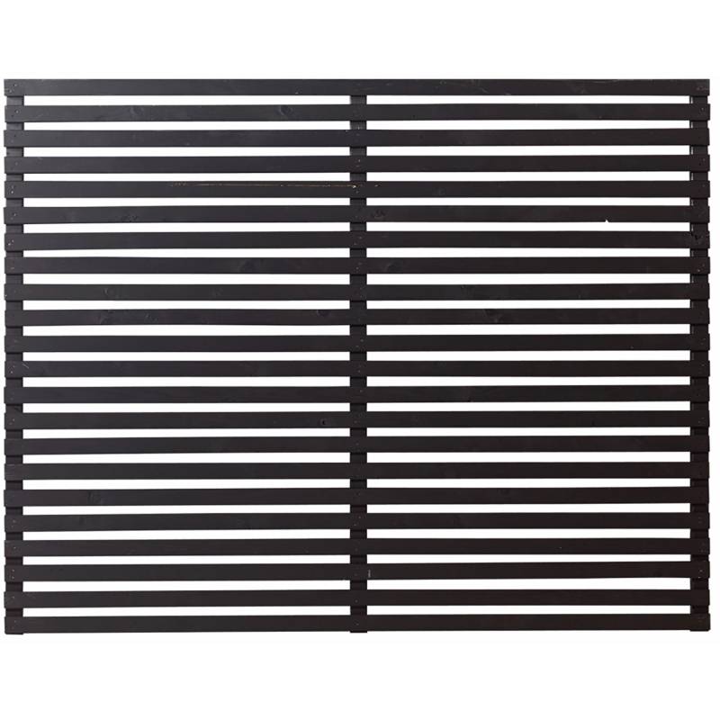 Plus Holz Sichtschutzzaun Tokyo Nadelholz Schwarz 180 cm x 140 cm von Plus