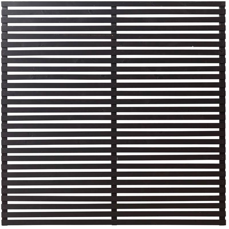 Plus Holz Sichtschutzzaun Tokyo Nadelholz Schwarz 180 cm x 180 cm von Plus