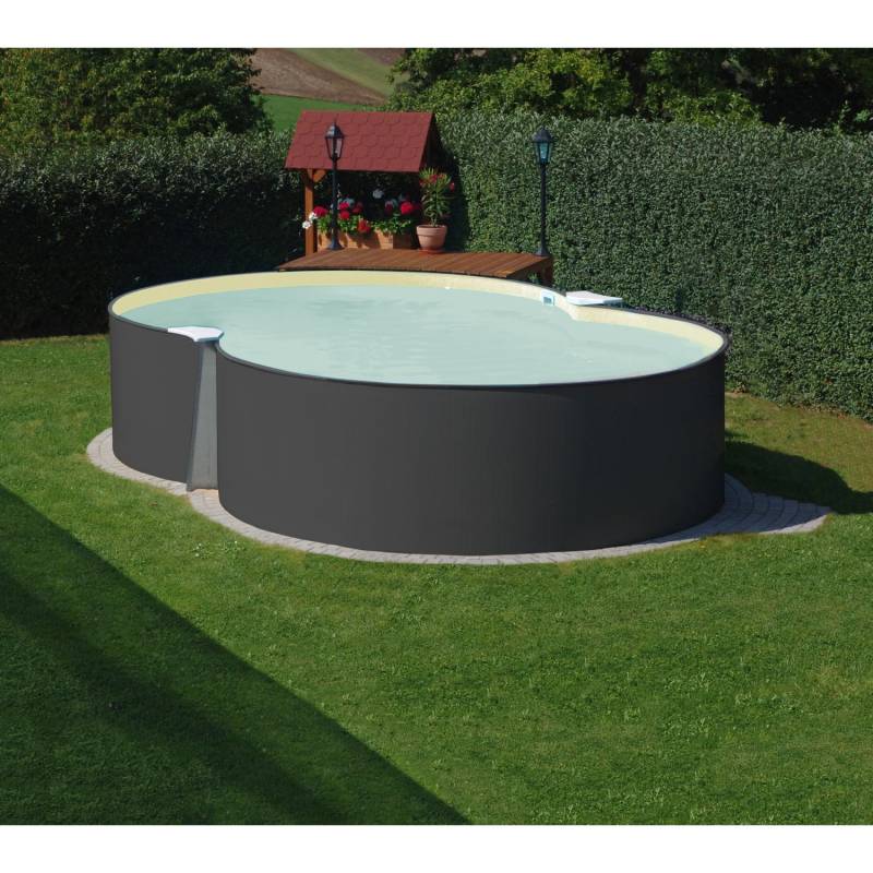 Summer Fun Achtformbecken Anthrazit 540 cm x 350 cm x 120 cm von -
