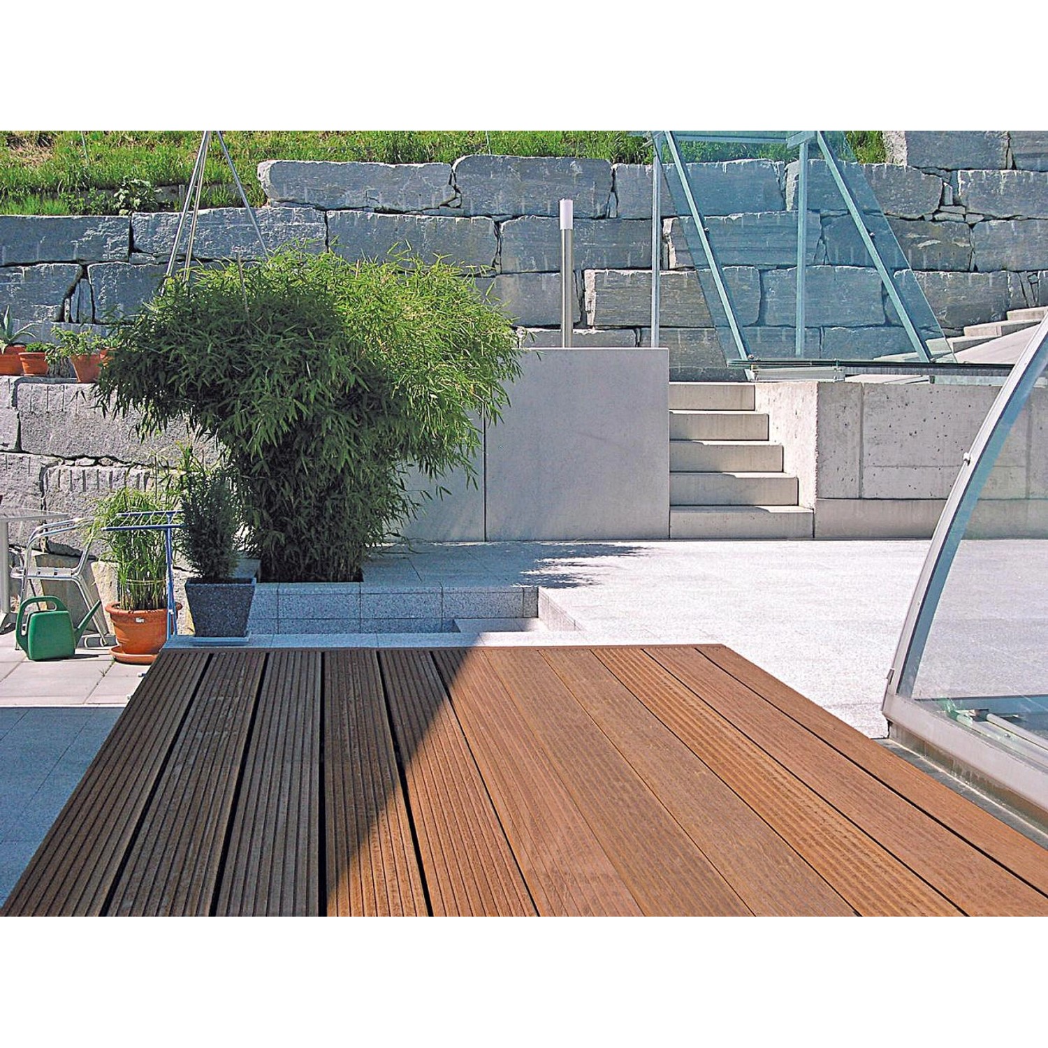 Terrassendiele Bangkirai 2,1 cm x 14,5cm x 274 cm FSC® von -