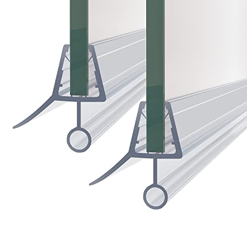 Transparent Ersatz Wasserabweiser Duschdichtung 4 mm/ 5 mm/ 6 mm für Glastür Duschtüren Duschwand Badewanne Duschkabine -2 Stück (80CM) von Goezes