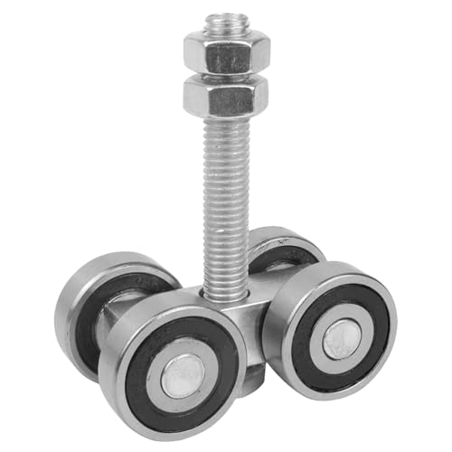 Türrolle – Schiebetürrolle | 4-Rad-Trolley | Scheunenrollen-Ersatz | Scheunenrollen-Ersatz | Scheunenrollen-Ersatz-Schiene | robuste Türhänger | Deckenhalterung Scheunentor-Hardware, Kleiderschrank von ノーブランド品