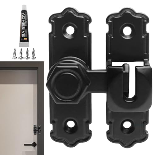 Türschieberiegel – Türschlossriegel | kein Bohren für den Innenbereich, Sicherheitshaken, Türriegel | Metallsicherheit im Schlafzimmer, Balkon, Küche, Hinterhof, Scheune, Wohnungsschloss Hardware Türschieberiegel – Türschlossriegel | kein Bohren für den Innenbereich, Sicherheitshaken, Türriegel | Metallsicherheit im Schlafzimmer, Balkon, Küche, Hinterhof, Scheune, Wohnungsschloss Hardware von ノーブランド品