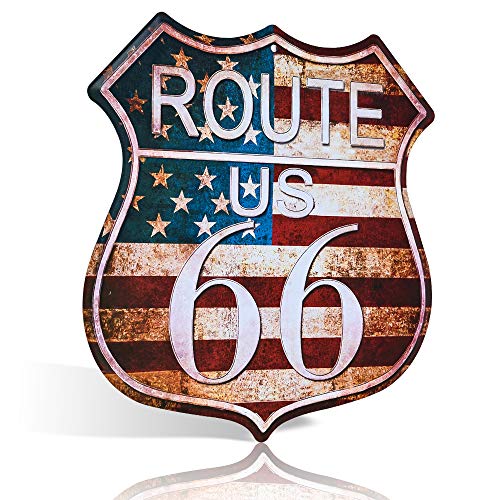 US Route 66 Schild Blechschild Männerhöhle Bar Garage Retro Vintage Dekoration C von 不适用