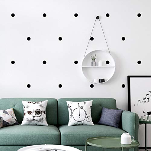 Vlies-Tapete mit geometrischen schwarzen weißen Punkten, modern, Wohnzimmer, TV-Hintergrund, Wand, 52 cm B x 100 cm L, nicht geklebt von 通用