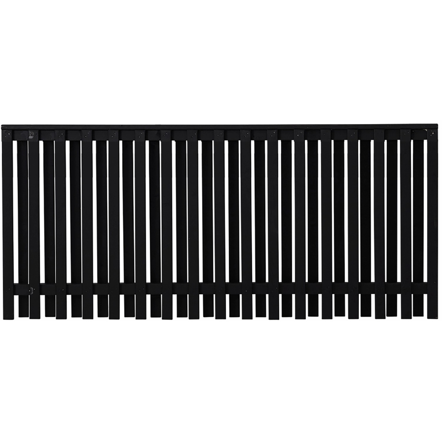 Vorgartenzaun Nagano Nadelholz Schwarz 180 cm x 80 cm von -