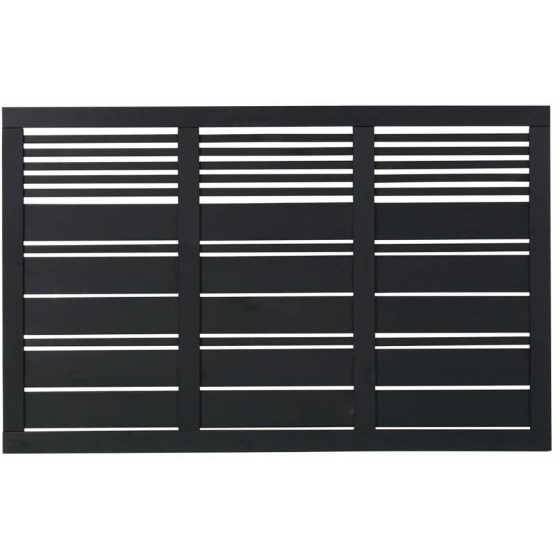 Plus Holz Vorgartenzaun Silence Nadelholz Schwarz 176 cm x 110 cm von Plus