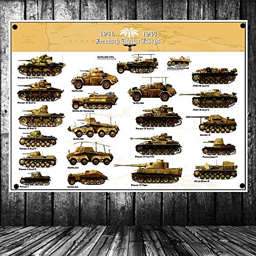 WW II GER Wehrmacht Corp Panzer Militär Poster Flagge Banner Tapisserie Wandbild Vintage Dekor Polster 144 x 96 cm von 通用