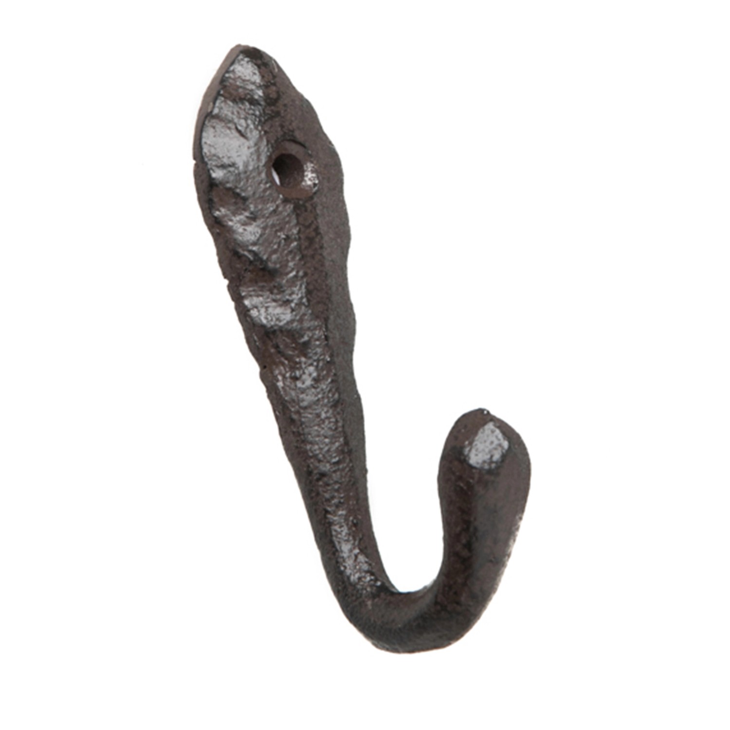 Wandhaken schlicht aus Gusseisen in Braun 8,5 cm Wandhaken schlicht aus Gusseisen in Braun 8,5 cm von -
