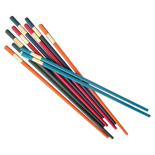 Wiederverwendbare Essstäbchen – Essstäbchen zum Essen | 5 Paar nicht-glasfaserfreie chinesische Essstäbchen | spülmaschinenfestes Geschirr bietet Zubehör für Männer der Familie koreanisches Essen von ノーブランド品